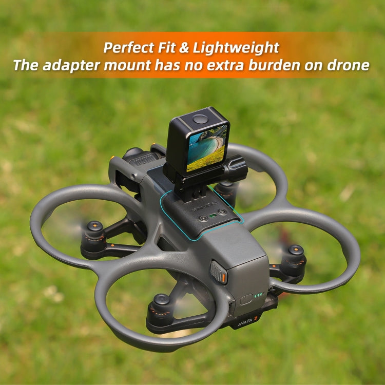 For DJI Avata 2 Sunnylife Action Camera Holder Mount Drone Light Bracket (Black) - HoMEdemic™ 
