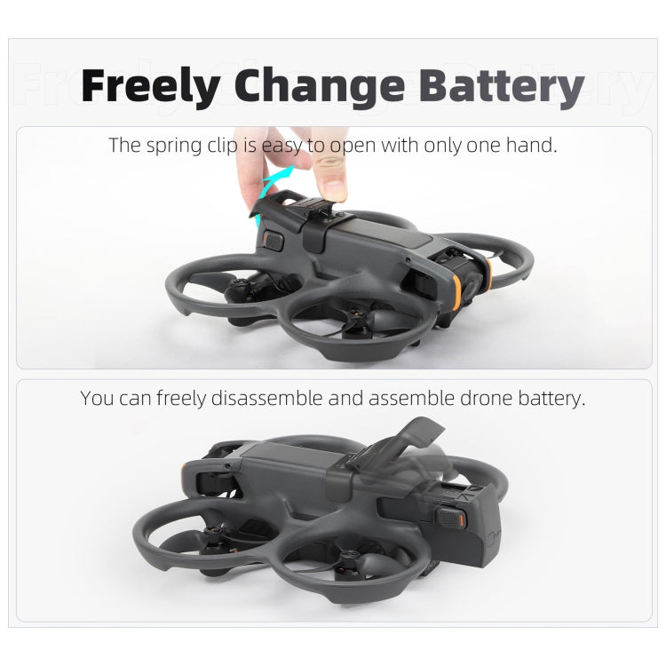 For DJI Avata 2 Sunnylife Battery Anti-release Buckle Clip Lock-up Anti-falling Battery Safety Lock Buckle Guard (Black) - HoMEdemic™ 