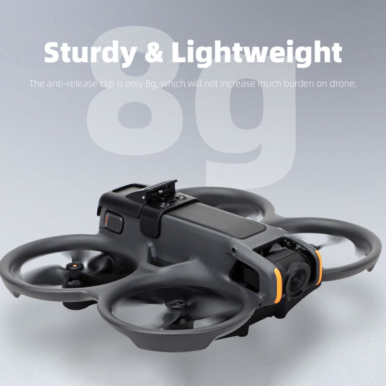 For DJI Avata 2 Sunnylife Battery Anti-release Buckle Clip Lock-up Anti-falling Battery Safety Lock Buckle Guard (Black) - HoMEdemic™ 