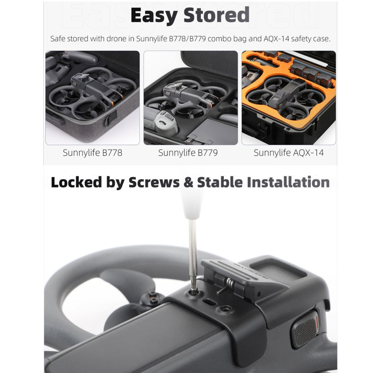 For DJI Avata 2 Sunnylife Battery Anti-release Buckle Clip Lock-up Anti-falling Battery Safety Lock Buckle Guard (Black) - HoMEdemic™ 
