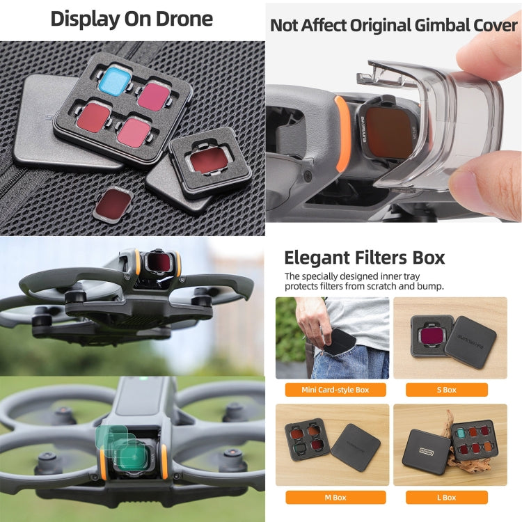 For DJI Avata 2 Sunnylife Camera Lens Filter, Filter:5 in 1 ND8/16/32/64/128 - HoMEdemic™ 