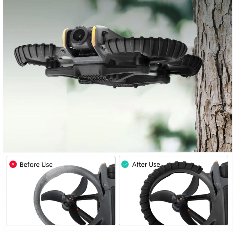 For DJI Avata 2 Sunnylife Drone Anti-Collision Protective Cover Propeller Ring Stripes(Black) - HoMEdemic™ 
