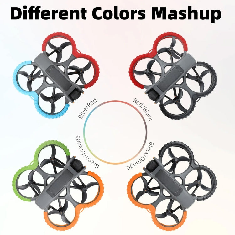 For DJI Avata 2 Sunnylife Drone Anti-Collision Protective Cover Propeller Ring Stripes(Red) - HoMEdemic™ 