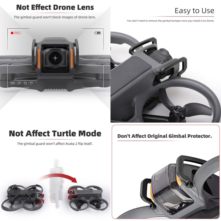 For DJI Avata 2 Sunnylife Gimbal Aluminum Anti-collision Bumper (Black) - HoMEdemic™ 