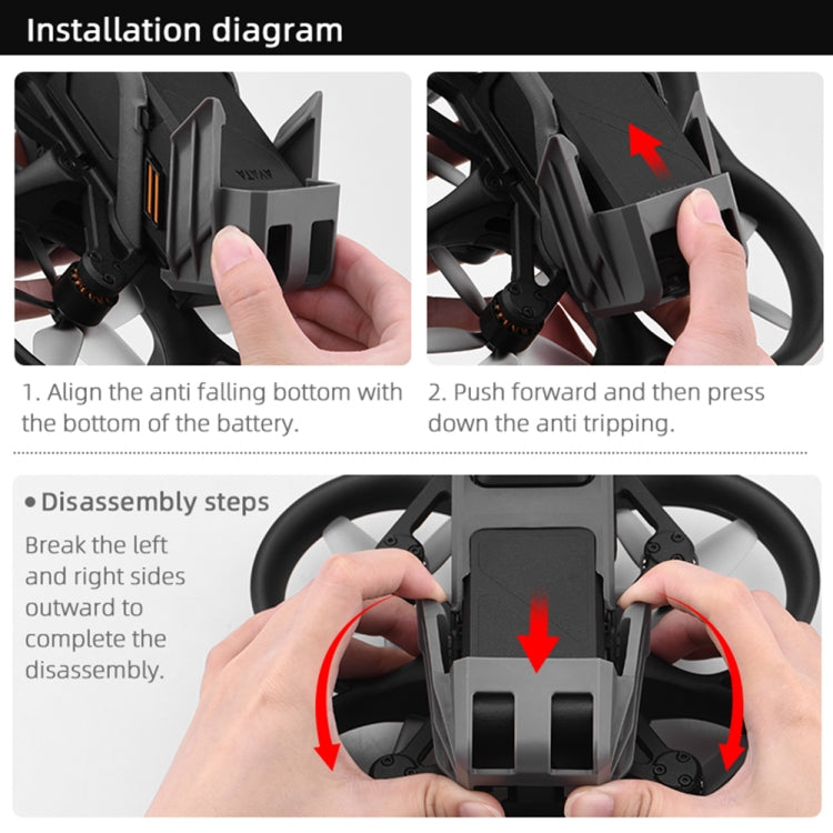 For DJI Avata Battery Anti-release Buckle Wear-resistant Battery Protection Buckle(Grey) - HoMEdemic™ 