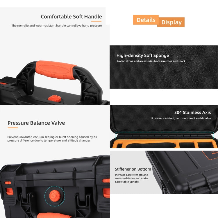 For DJI Avata Sunnylife AQX-6-U Upgraded Waterproof Shockproof Safety Carry Case Storage Bag (Black) - HoMEdemic™ 