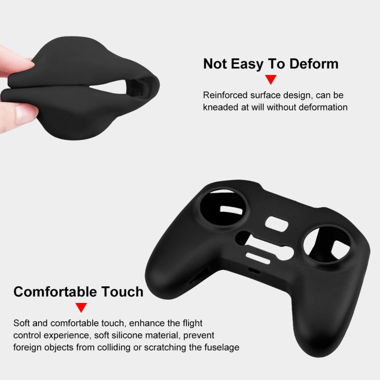 For DJI FPV Combo Remote Control PULUZ Silicone Protective Case with Neck Strap(Black) - HoMEdemic™ 
