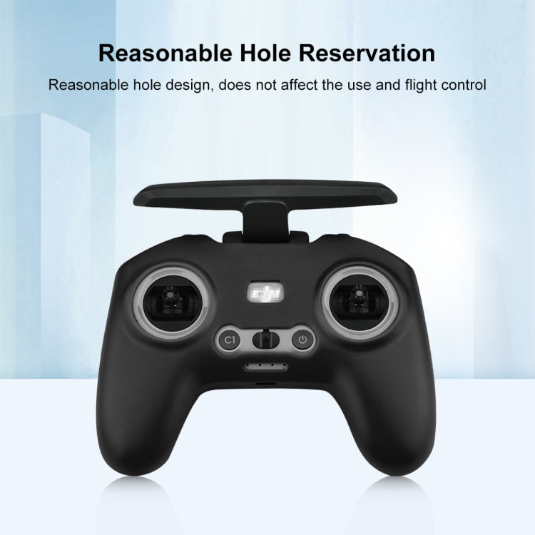 For DJI FPV Combo Remote Control PULUZ Silicone Protective Case with Neck Strap(Black) - HoMEdemic™ 