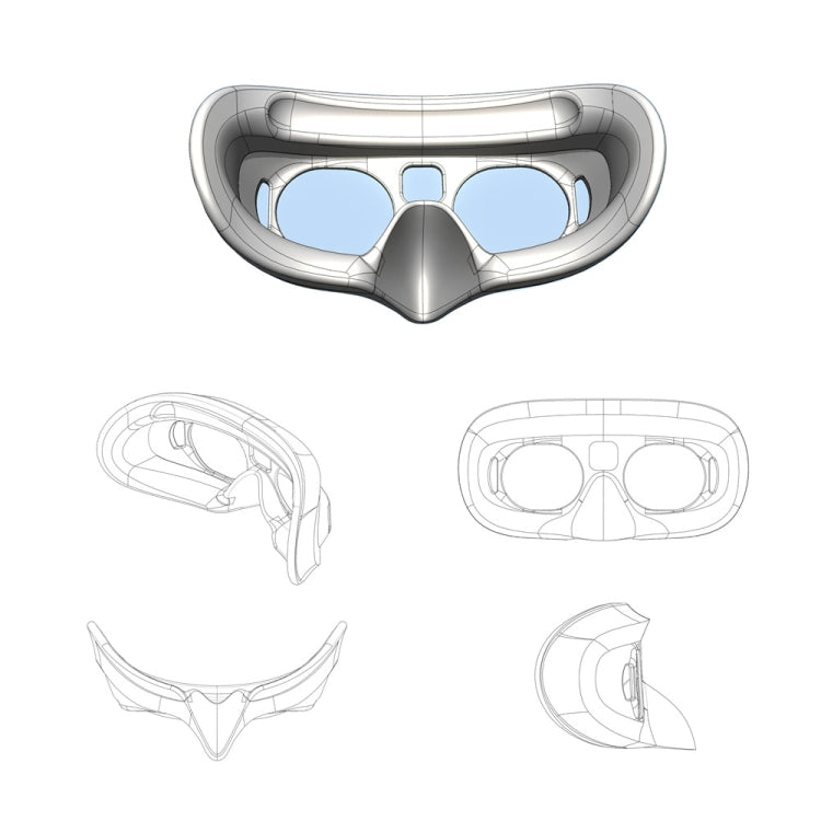 For DJI Goggles 2 Foam Padding Sponge Eye Pad Mask With Lens Cover Black - HoMEdemic™ 
