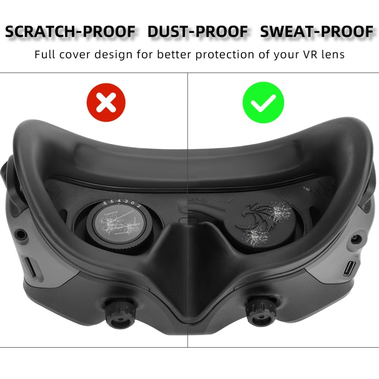 For DJI Goggles 2 / Goggles 3 Lens Cover Dust-proof VR Lens Silicone Case Soft Protector (Black) - HoMEdemic™ 