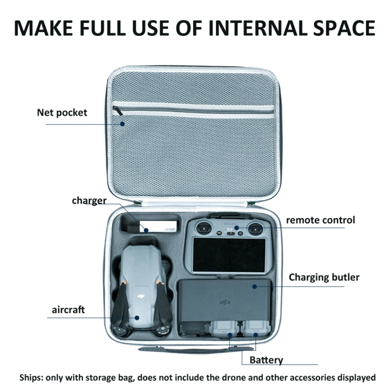 For DJI MAVIC AIR 3 LKTOP Carrying Case Waterproof Shoulder Bag Handbag, Spec: PU Material - HoMEdemic™ 