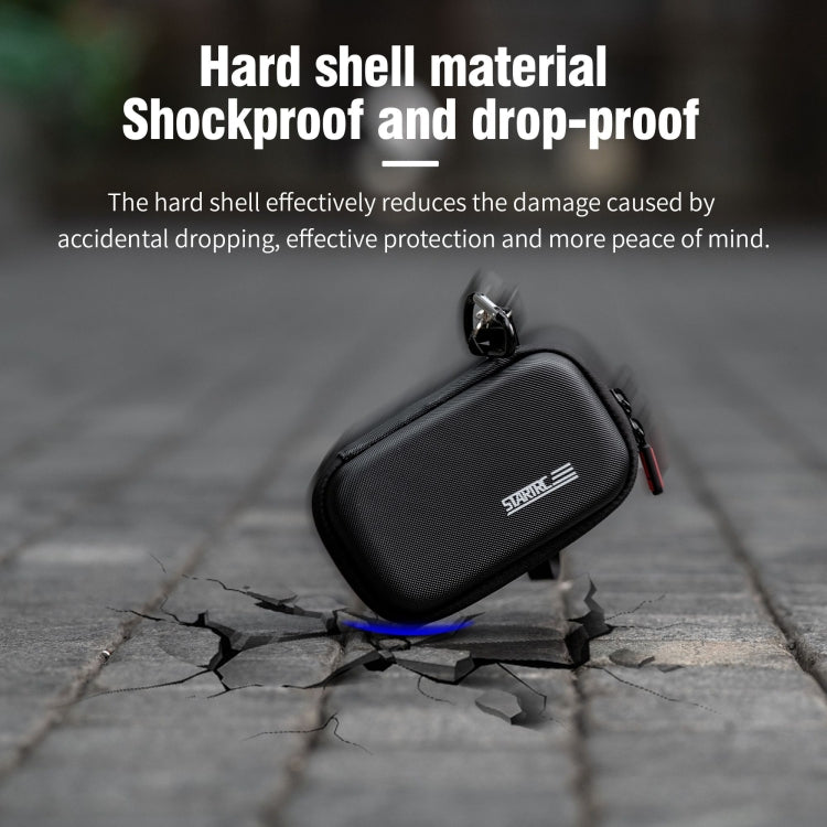 For DJI MIC 2 STARTRC Diamond Texture PU Portable Carry Case with Carabiner & Strap (Black) - HoMEdemic™ 