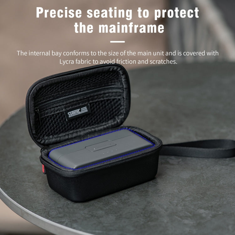 For DJI MIC 2 STARTRC Diamond Texture PU Portable Carry Case with Carabiner & Strap (Black) - HoMEdemic™ 