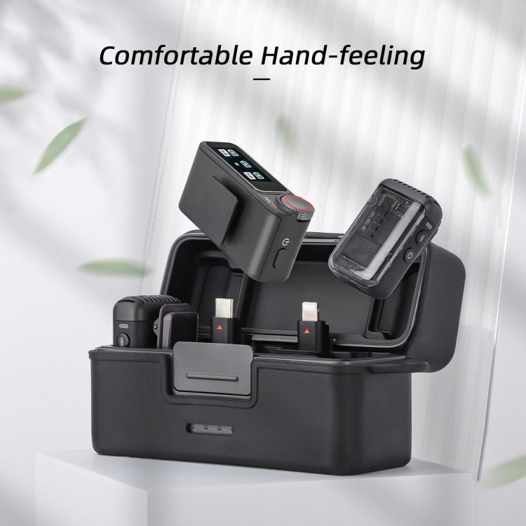 For DJI Mic 2 Sunnylife BHT772 Charging Case Wireless Mic Soft Scratch-proof Protective Cover(Black) - HoMEdemic™ 