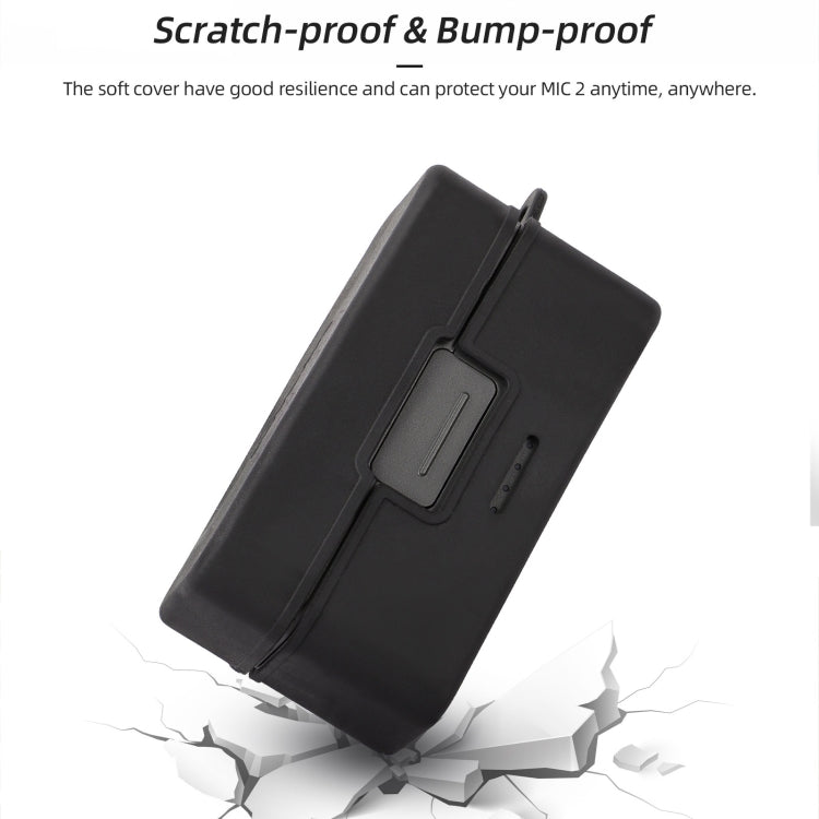 For DJI Mic 2 Sunnylife BHT772 Charging Case Wireless Mic Soft Scratch-proof Protective Cover(Black) - HoMEdemic™ 