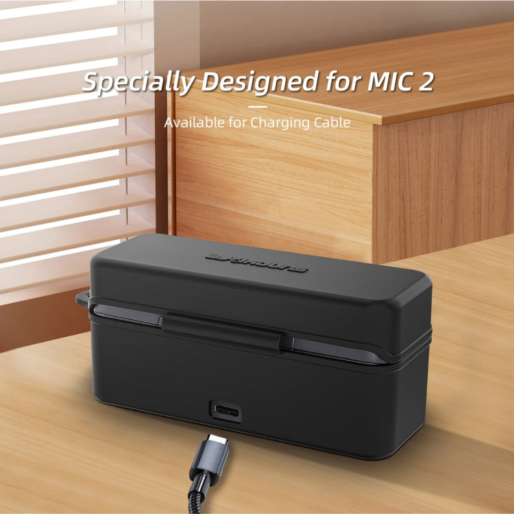 For DJI Mic 2 Sunnylife BHT772 Charging Case Wireless Mic Soft Scratch-proof Protective Cover(Black) - HoMEdemic™ 