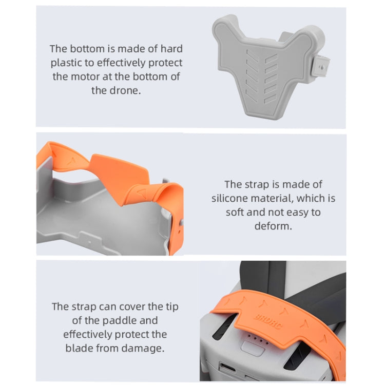 For DJI Mini 3/Mini 3 Pro BRDRC Propeller Stabilizer Holder Blade Fixer Mount Base(Orange) - HoMEdemic™ 