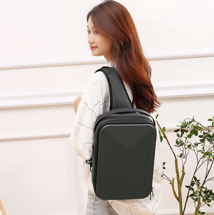 For DJI Mini 3 / Mini 3 Pro Hard Shell Storage Bag Box Chest Bag Shoulder Bag Messenger Bag(Dark Gray) - HoMEdemic™ 