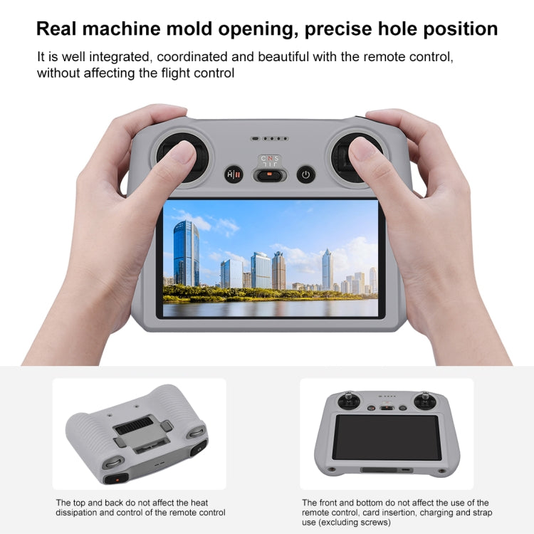 For DJI Mini 3 Pro / DJI RC with Screen PULUZ Silicone Protective Case(Grey) - HoMEdemic™ 