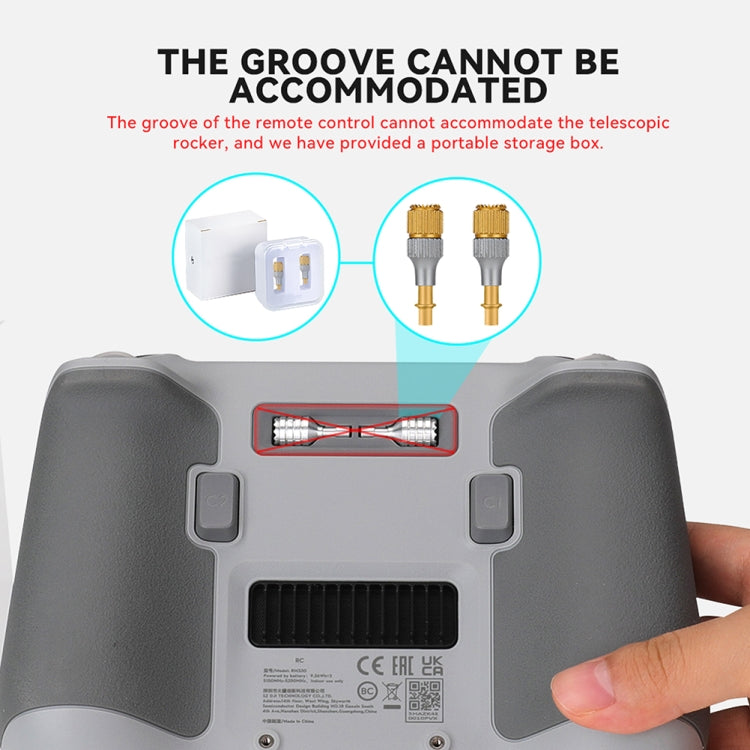 For DJI Mini 3 Pro RCSTQ Aluminum Alloy Two Color Telescopic Joystick With Screen Remote Control Thumb Operation Rod(As Show) - HoMEdemic™ 