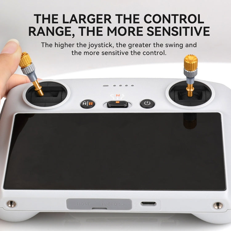 For DJI Mini 3 Pro RCSTQ Aluminum Alloy Two Color Telescopic Joystick With Screen Remote Control Thumb Operation Rod(As Show) - HoMEdemic™ 