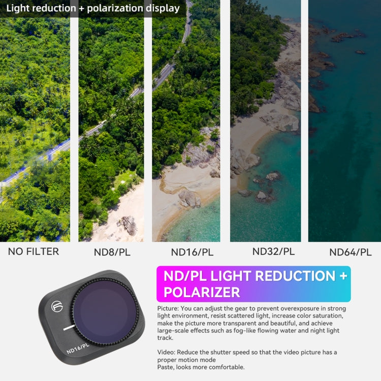 For DJI Mini 3 Pro RCSTQ PL Filters Drone Accessoires  4 In 1 ND/PL 8/16/32/64 - HoMEdemic™ 