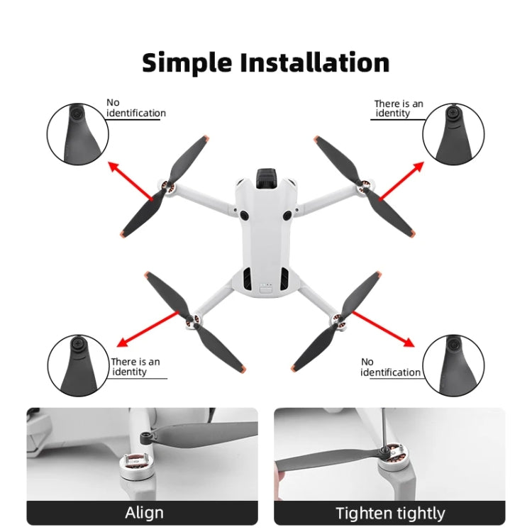 For DJI Mini 4 Pro 2pairs  Drone Propeller Blades 6030F Props Replacement Parts - HoMEdemic™ 