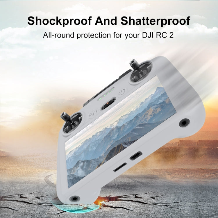 For DJI Mini 4 Pro / Air 3 Remote Control / DJI RC 2 with Screen PULUZ Silicone Protective Case (Grey) - HoMEdemic™ 