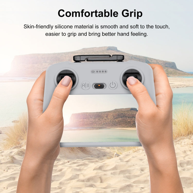 For DJI Mini 4 Pro / Air 3 Remote Control / DJI RC 2 with Screen PULUZ Silicone Protective Case (Grey) - HoMEdemic™ 