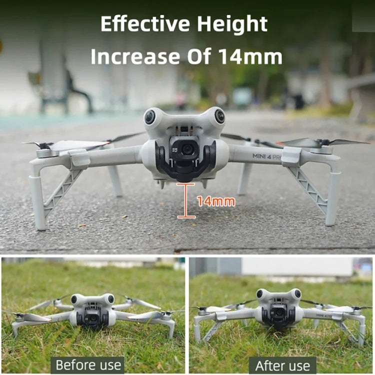For DJI Mini 4 Pro Drone BRDRC Landing Gear Increased Height Leg(Gray) - HoMEdemic™ 