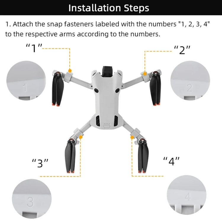 For DJI Mini 4 Pro Drone BRDRC Landing Gear Increased Height Leg(Gray) - HoMEdemic™ 