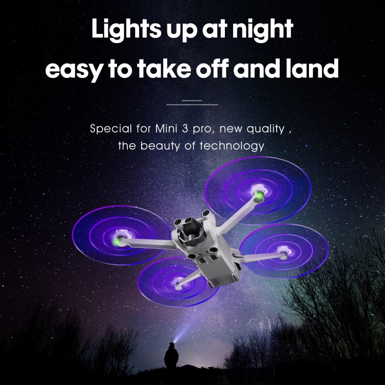 For DJI Mini 4 Pro / Mavic Mini 3 Pro STARTRC 2 Pairs Color LED Flash Lamp Low Noise Propellers (Transparent) - HoMEdemic™ 