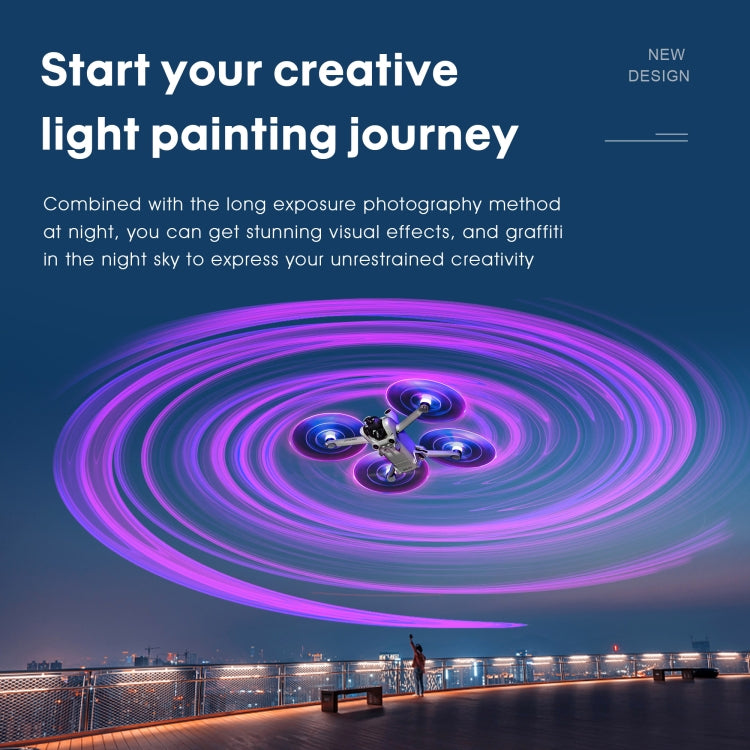 For DJI Mini 4 Pro / Mavic Mini 3 Pro STARTRC 2 Pairs Color LED Flash Lamp Low Noise Propellers (Transparent) - HoMEdemic™ 