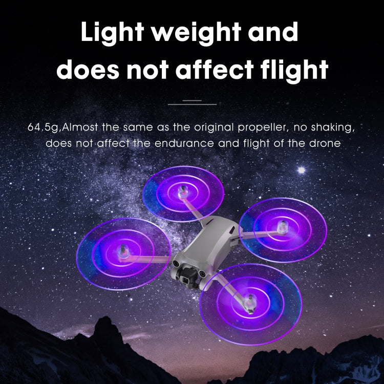 For DJI Mini 4 Pro / Mavic Mini 3 Pro STARTRC 2 Pairs Color LED Flash Lamp Low Noise Propellers (Transparent) - HoMEdemic™ 