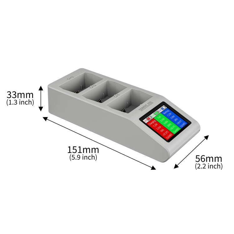 For DJI Mini 4 Pro / Mini 3/ Mini 3 Pro STARTRC 3 in 1 Charging Butler Battery Charger with Screen(Grey) - HoMEdemic™ 
