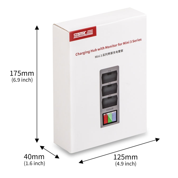 For DJI Mini 4 Pro / Mini 3/ Mini 3 Pro STARTRC 3 in 1 Charging Butler Battery Charger with Screen(Grey) - HoMEdemic™ 