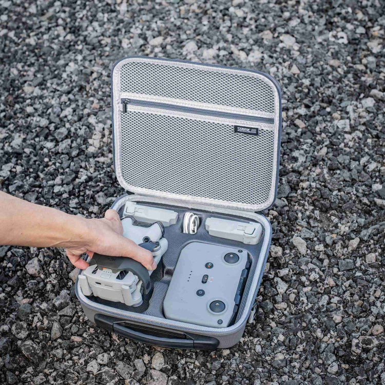 For DJI Mini 4 Pro / N2 STARTRC Shoulder Storage Bag PU Handbag(Grey) - HoMEdemic™ 