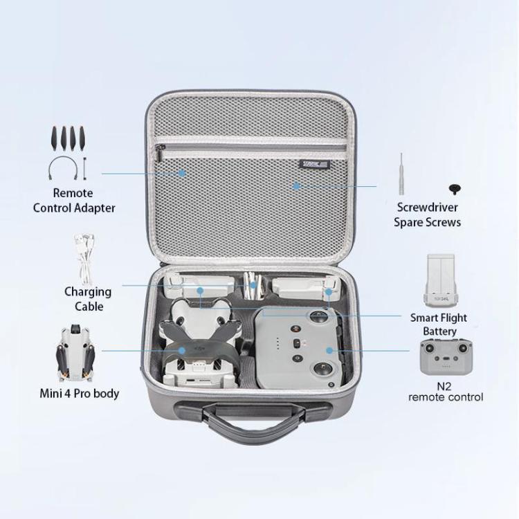 For DJI Mini 4 Pro / RC 2 with Screen STARTRC Shoulder Storage Bag PU Handbag(Grey) - HoMEdemic™ 