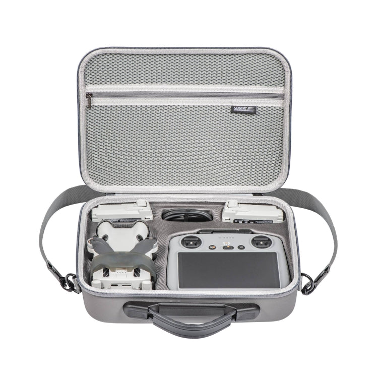 For DJI Mini 4 Pro / RC with Screen Standard STARTRC Shoulder Storage Bag PU Handbag(Grey) - HoMEdemic™ 