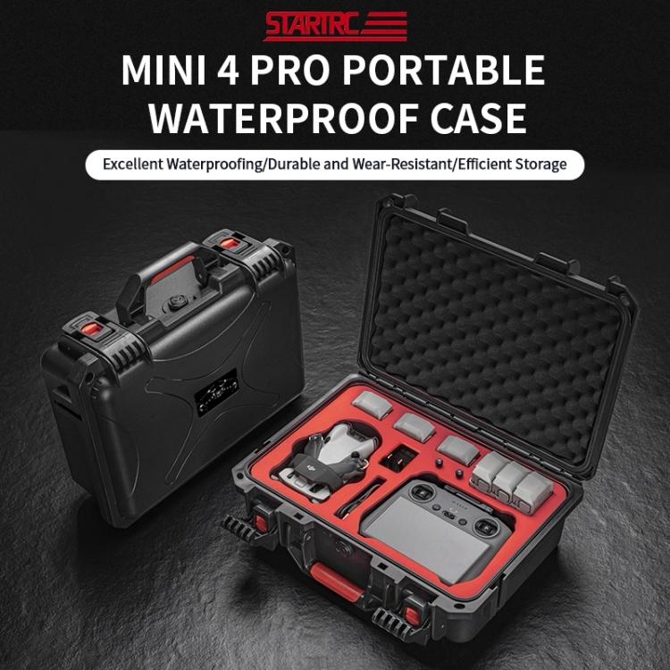 For DJI Mini 4 Pro STARTRC Drone Kit Waterproof ABS Suitcase Storage Box(Black Red) - HoMEdemic™ 