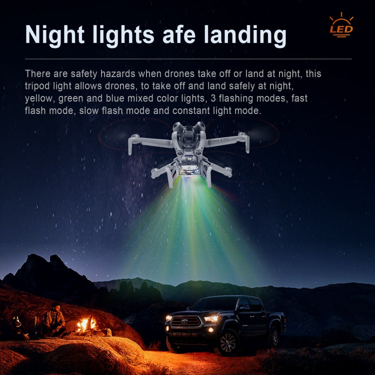 For DJI Mini 4 Pro STARTRC LED Light Folding Heightened Landing Gear Training Rack (Grey) - HoMEdemic™ 