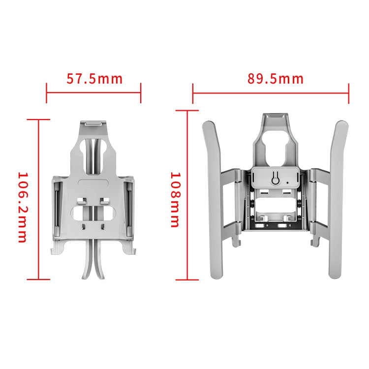 For DJI Mini 4 Pro STARTRC LED Light Folding Heightened Landing Gear Training Rack (Grey) - HoMEdemic™ 