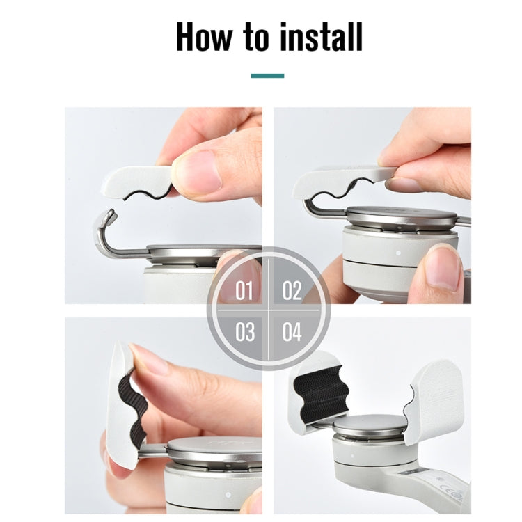 For DJI OM4 STARTRC Handheld Gimbal Quick Release Magnetic Buckle Clamp Expansion Bracket (Grey) - HoMEdemic™ 