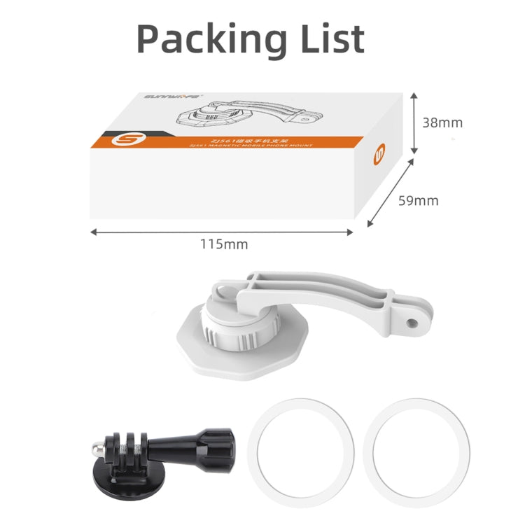 For DJI OM6 / 5 / 4 / 4 SE  Sunnylife ZJ561 Magsafe Adapter Phone Holder (White) - HoMEdemic™ 