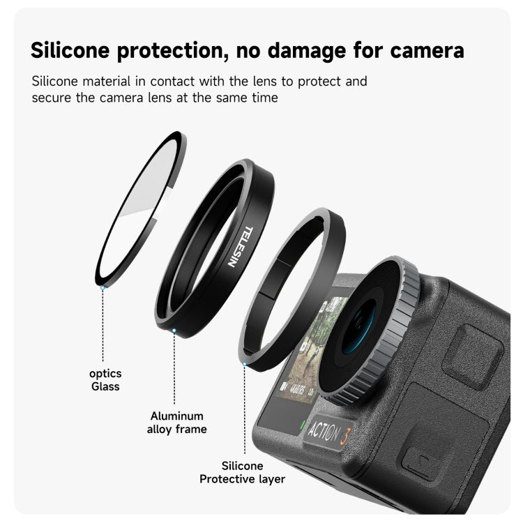 For DJI OSMO Action 3 / 4 TELESIN ND CPL Filter Set Aluminium Alloy Frame Lens(CPL+ND8/16/32 Set) - HoMEdemic™ 
