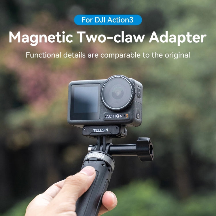 For DJI OSMO Action 3 TELESIN Magnetic Two Claw Adapter Action Camera Accessories - HoMEdemic™ 