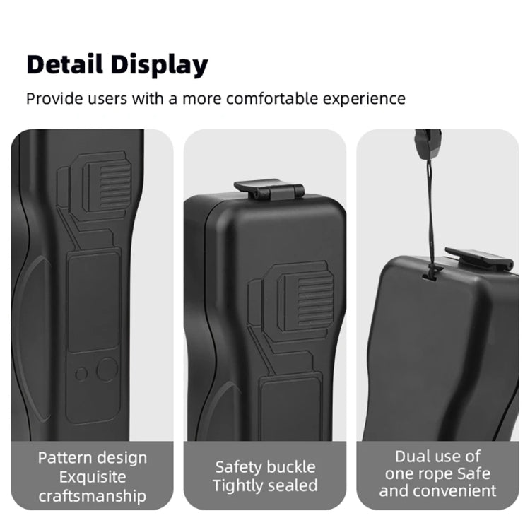 For DJI OSMO POCKET 3 BRDRC Waterproof Storage Box Protective Shell  With Lanyard(Black) - HoMEdemic™ 