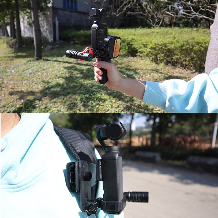 For DJI OSMO Pocket 3 Expansion Bracket Adapter Gimbal Camera Mounting Bracket Accessories, Style: Expand Bracket+Backpack Clip - HoMEdemic™ 