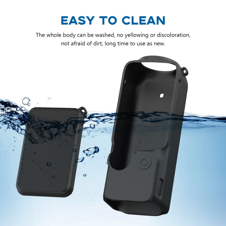 For DJI OSMO Pocket 3 PULUZ  2 in 1 Silicone Cover Case Set with Strap (Black) - HoMEdemic™ 