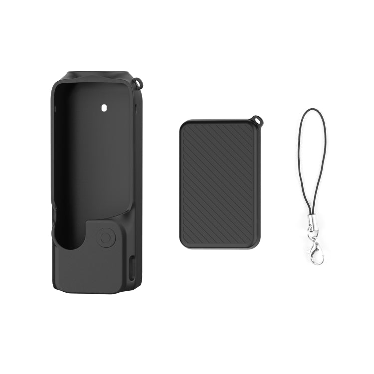 For DJI OSMO Pocket 3 PULUZ  2 in 1 Silicone Cover Case Set with Strap (Black) - HoMEdemic™ 